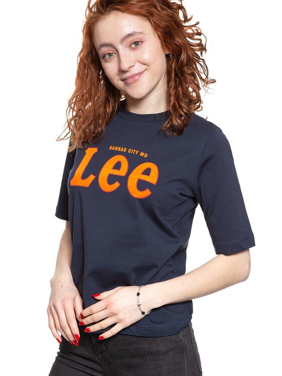 Lee Lee T-shirt TEE Blu Slim Fit