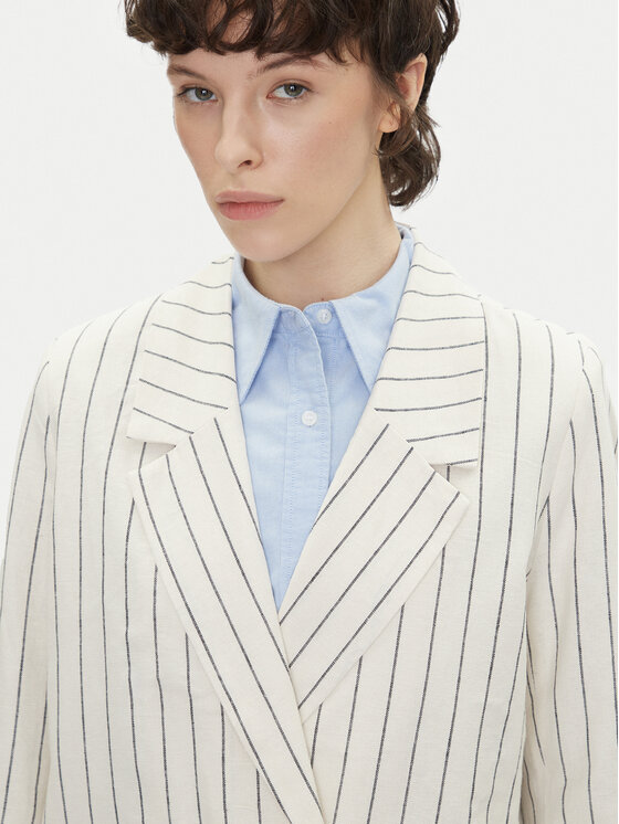 Pepe Jeans Pepe Jeans Švarkas Hannah PL402589 Écru Loose Fit