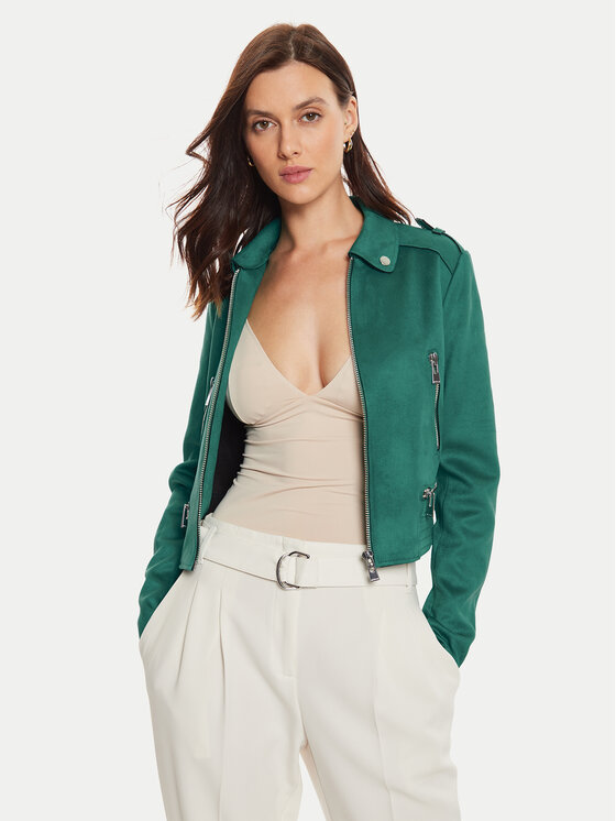 Morgan Morgan Giacca in similpelle 222-GSUD Verde Regular Fit