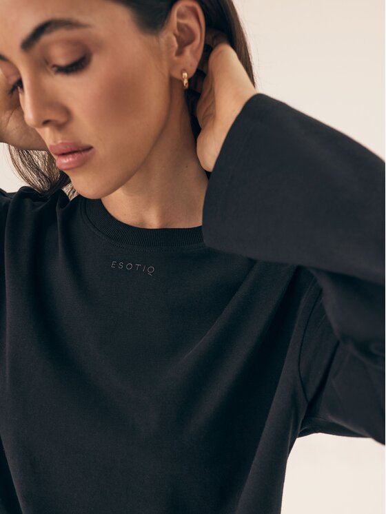 Esotiq Esotiq Longsleeve 42648 Czarny Regular Fit
