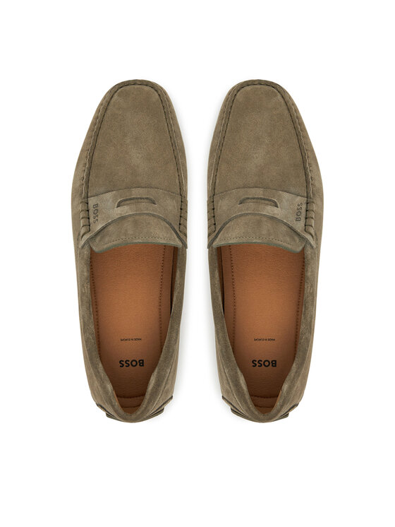 BOSS BOSS Mokasyny Noel_Mocc_sdpeb 50541750 Khaki
