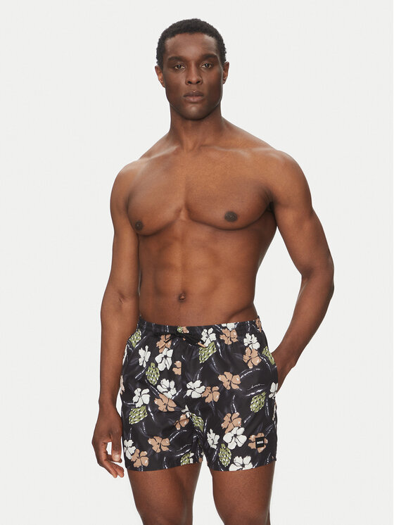 BOSS BOSS Pantaloni scurți pentru înot Piranha 50508844 Negru Regular Fit