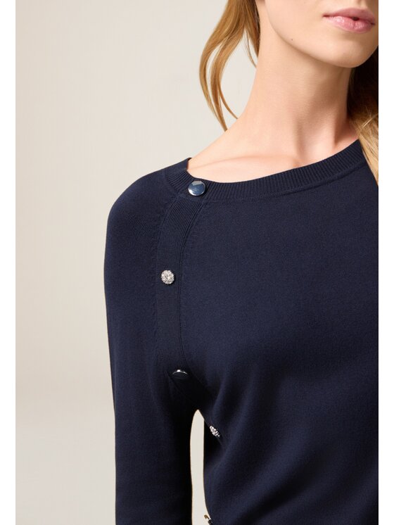 Oltre Oltre Maglione M284J005018N034 Blu Slim Fit