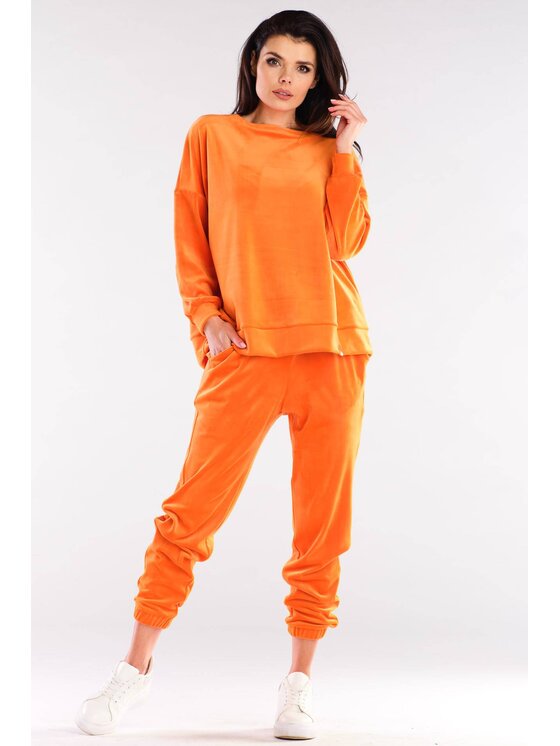 Awama Awama Bluza A410 Pomarańczowy Basic Fit