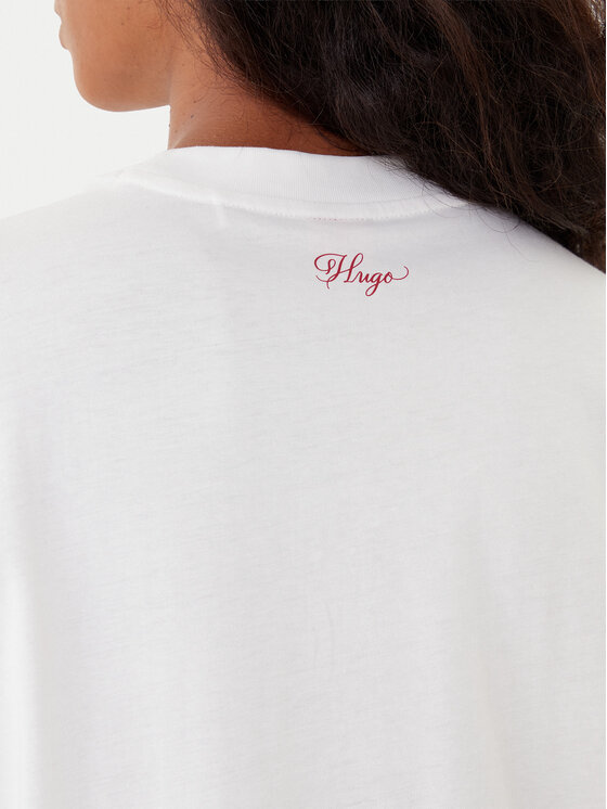 HUGO HUGO T-Shirt Vintag 50551445 Biały Regular Fit