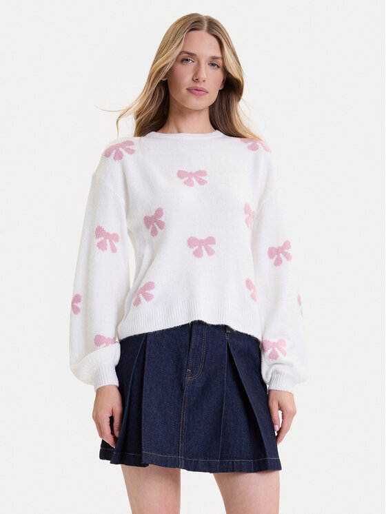 ONLY ONLY Svetr Bora 15360712 Bílá Regular Fit