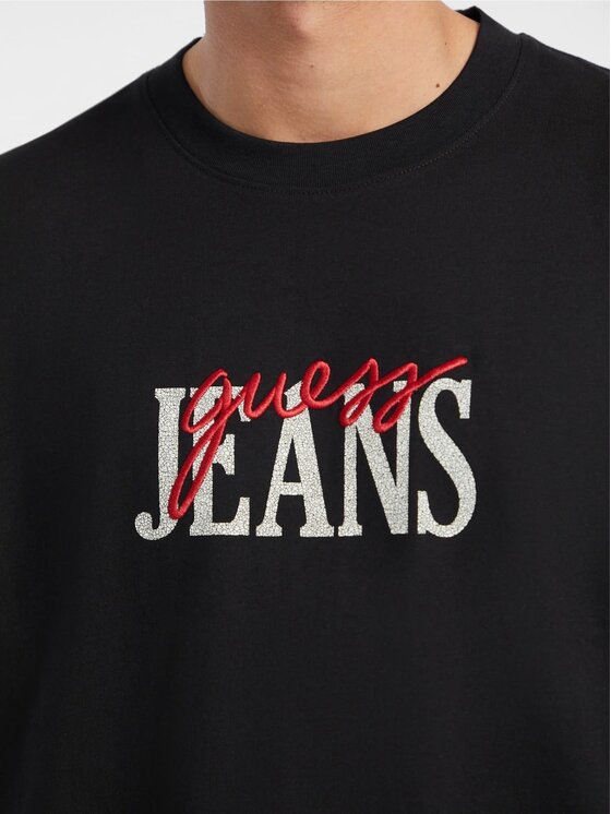 Guess Jeans Guess Jeans T-Shirt 165539 Černá Classic Fit