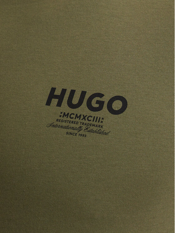 HUGO HUGO T-krekls Nesptee 50572740 Tumši zaļa Regular Fit
