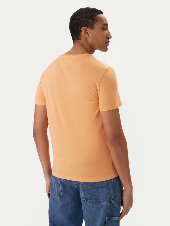 Tommy Jeans Tommy Jeans Marškinėliai DM0DM20363 Oranžinė Slim Fit