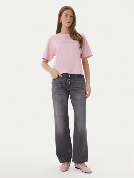 ONLY ONLY Tričko Rhine 15368901 Ružová Boxy Fit