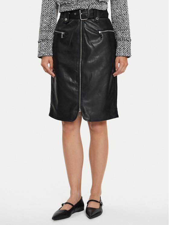 Morgan Morgan Gonna in similpelle 241-JSUKO Nero Straight Fit