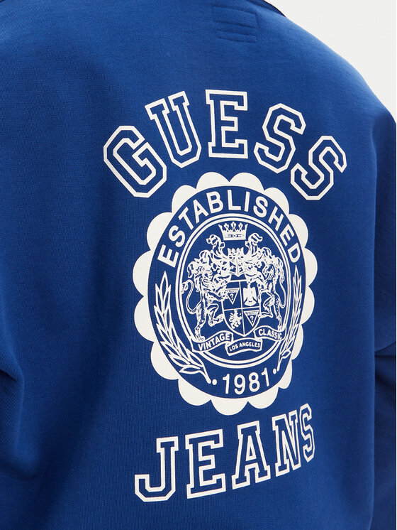 Guess Jeans Guess Jeans Bluza W5YQ16 K68I4 Niebieski Oversize