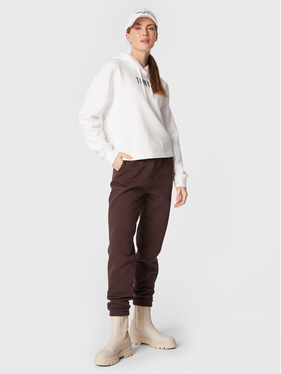 Tommy Jeans Tommy Jeans Felpa Essential Logo DW0DW14327 Bianco Relaxed Fit