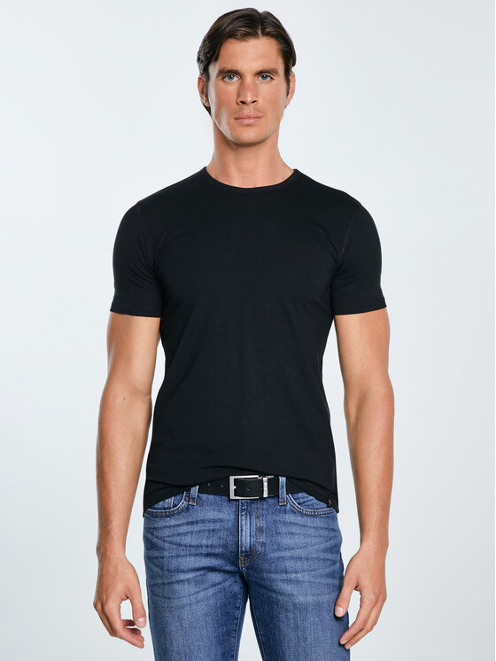BIG STAR BIG STAR T-Shirt SUPICLASSIC Czarny Slim Fit