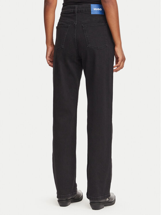 HUGO HUGO Jeans hlače Elyah 50520606 Črna Straight Fit