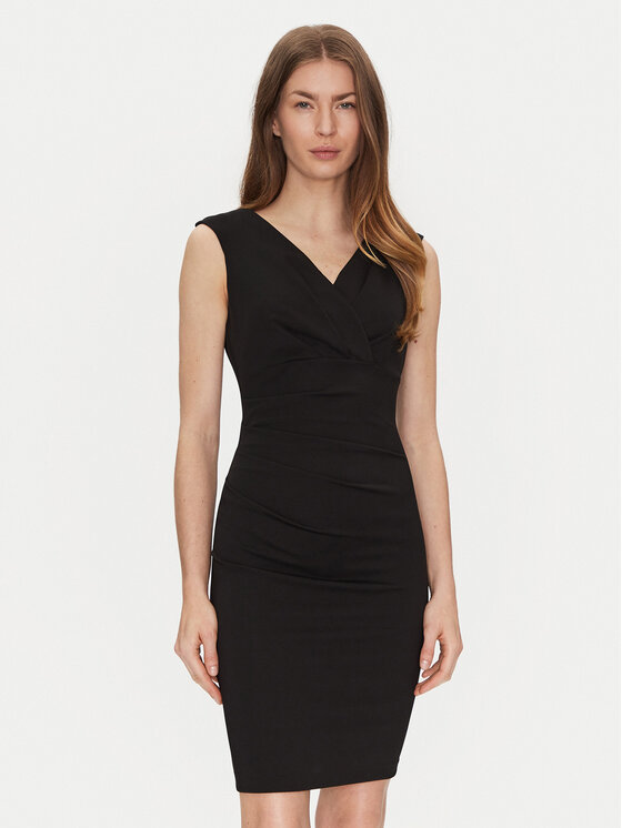 Rinascimento Rinascimento Koktejlové šaty CFC0122540003 Černá Regular Fit