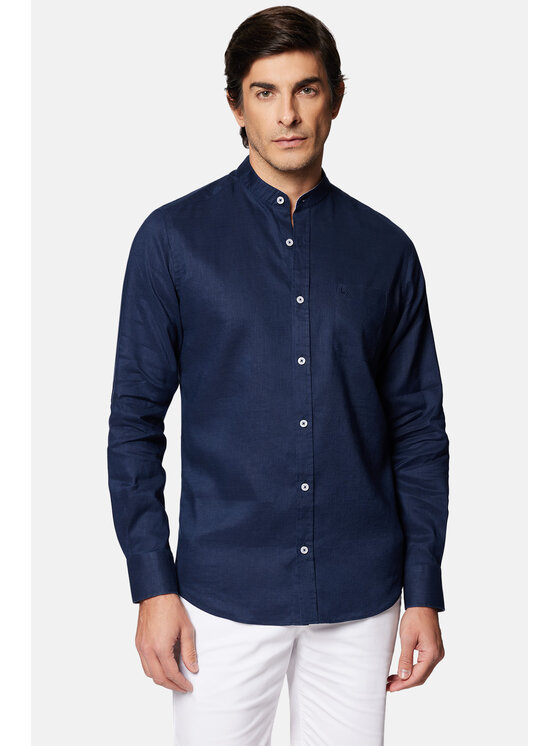 Lancerto Lancerto Koszula Faith KO073124000015 Granatowy Slim Fit