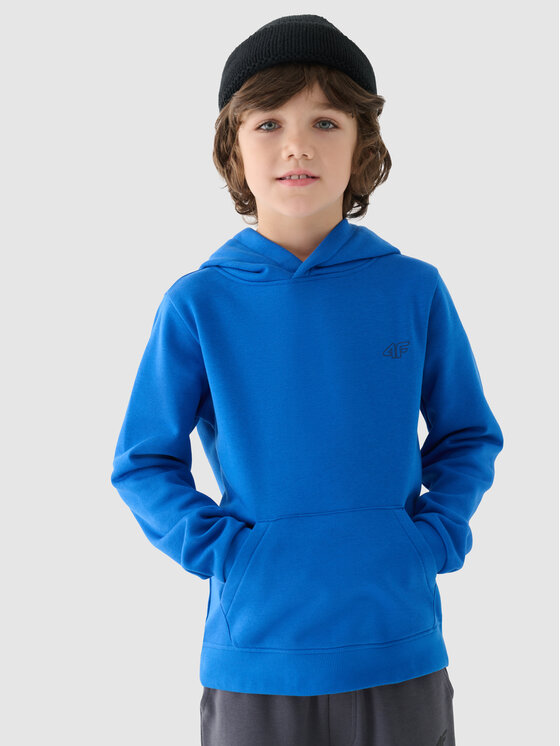 4F 4F Bluza BASIC_ Niebieski Regular Fit