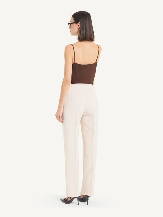 KMX KMX Spodnie materiałowe 810410001 Beżowy Straight Fit