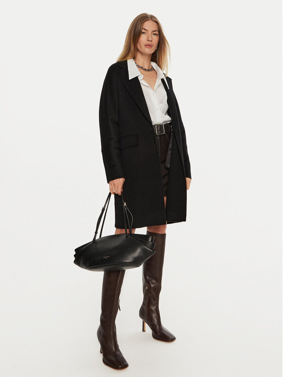 Patrizia Pepe Patrizia Pepe Átmeneti kabát 8O0004/A006-K103 Fekete Regular Fit