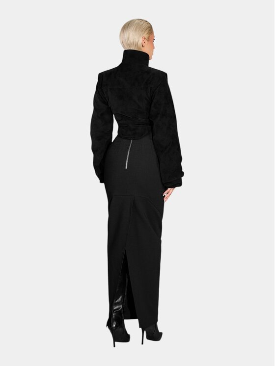 MADE BY SOCIETY MADE BY SOCIETY Spódnica maxi LENGTHWISE - F27647 Czarny Basic Fit