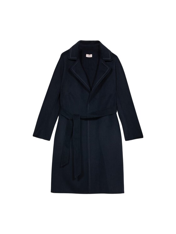 Oltre Oltre Cappotto 0074R000469N034 Blu A-Line Fit