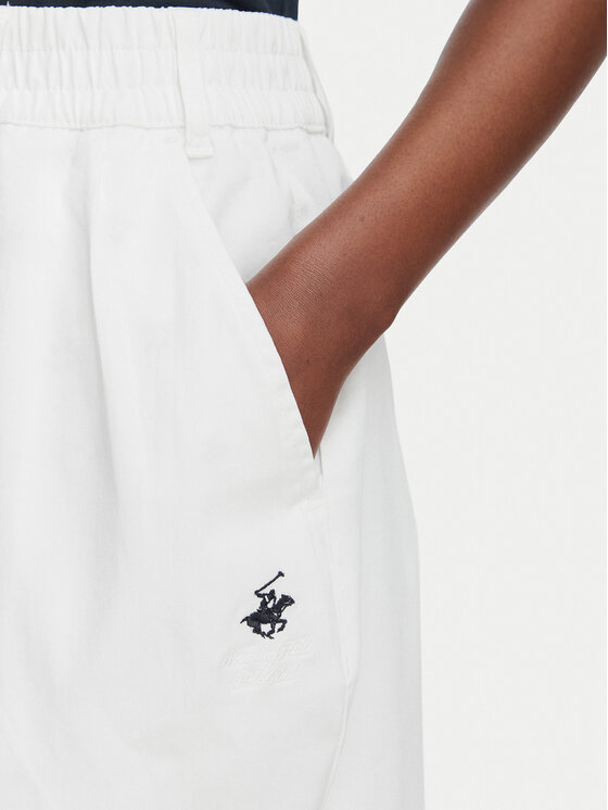 Beverly Hills Polo Club Beverly Hills Polo Club Шорти з тканини P-SS26W-B576580 Білий Regular Fit