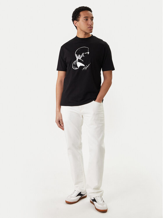 KARL LAGERFELD KARL LAGERFELD T-krekls 755146 562224 Melns Loose Fit