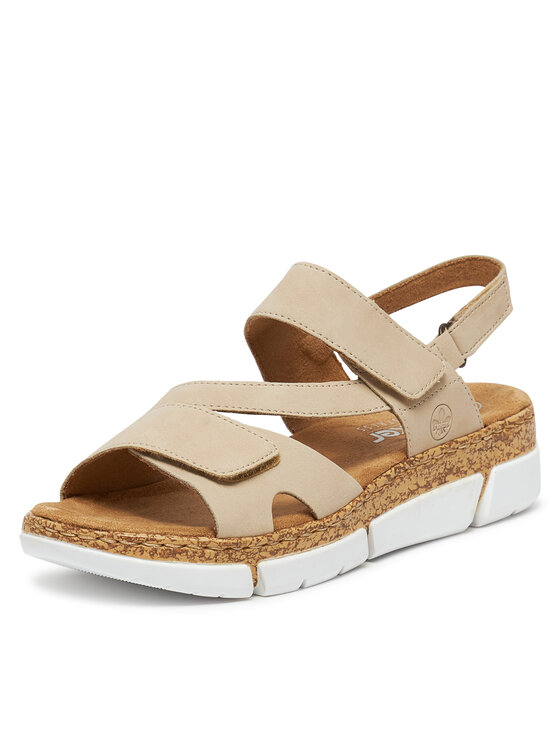 Rieker Rieker Sandały V2366-60 Beżowy