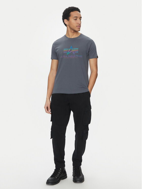 Alpha Industries Alpha Industries T-Shirt Basic 100501 Szary Regular Fit