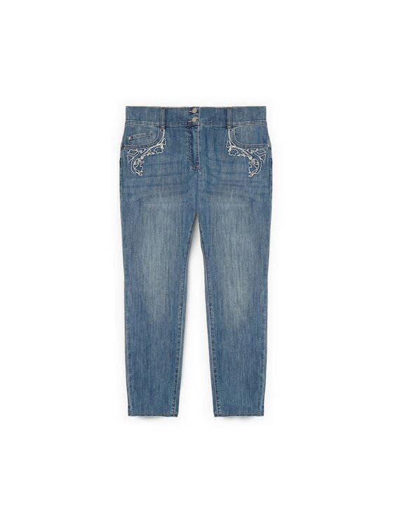 Fiorella Rubino Fiorella Rubino Jeansy P585T005279N024 Turkusowy Skin Fit