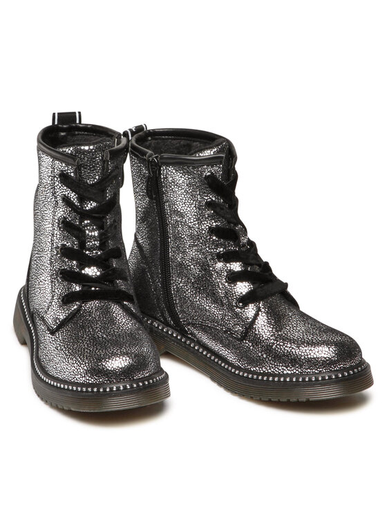 Nelli Blu Nelli Blu Schnürstiefeletten CS102607-14 Silberfarben