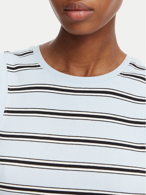 Tommy Hilfiger Tommy Hilfiger Тишърт Multistripe WW0WW50025 Син Slim Fit