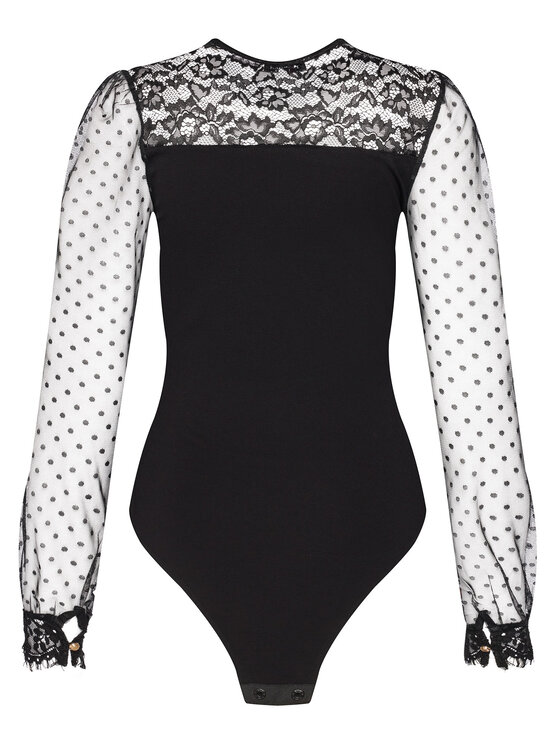 Morgan Morgan Bluzka 252-TARSILA Czarny Slim Fit