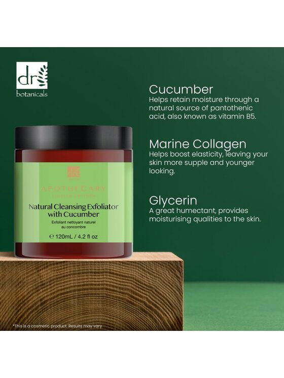 Dr Botanicals Dr Botanicals Naturalny peeling oczyszczający z ogórkiem, 120 ml Peeling