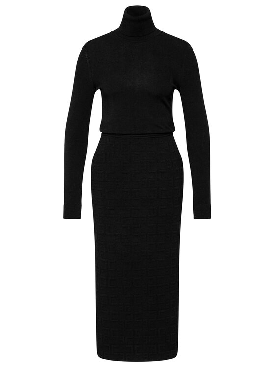 Elisabetta Franchi Elisabetta Franchi Трикотажна сукня AM-56Q-06E2-V499 Чорний Slim Fit