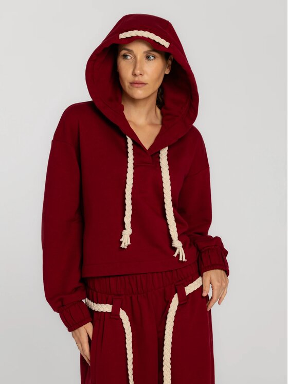 MANDRAGORA MANDRAGORA Bluza Sento Czerwony Standard Fit