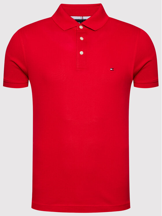 Tommy Hilfiger Tommy Hilfiger Pólóing 1985 MW0MW17771 Piros Slim Fit