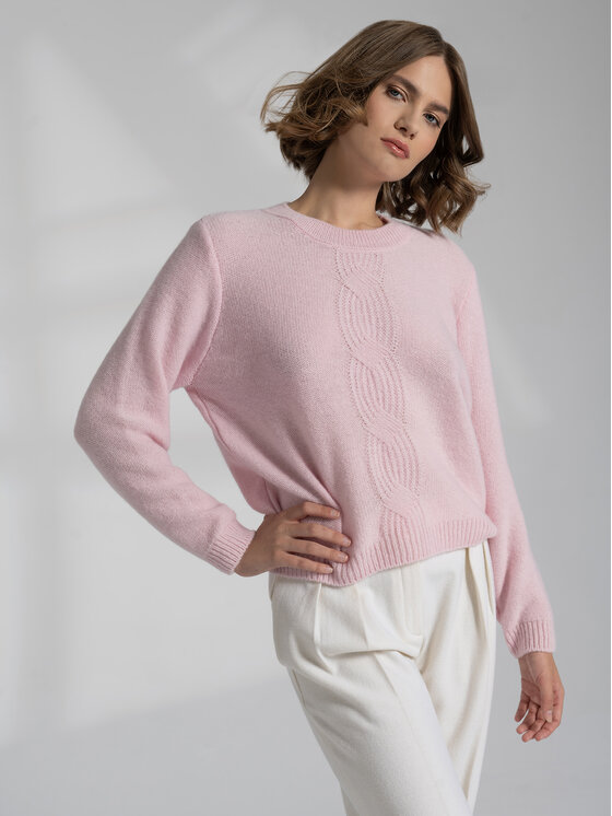 Aleksandra Suska Aleksandra Suska Sweter ESSENTIAL No 3 Różowy Comfort Fit