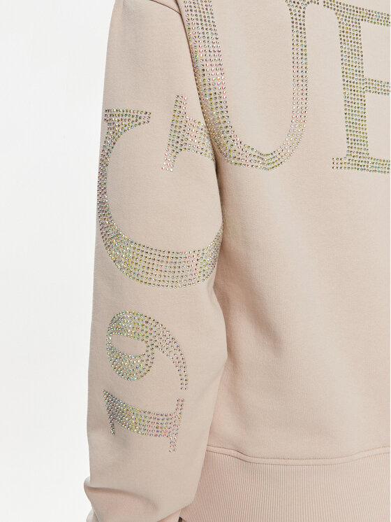 Guess Guess Bluza W4YQ17 KC8I0 Beżowy Regular Fit