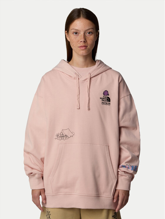 The North Face Męska Bluza, rozmiar L, Różowa, Unisex Mountain Cleanup NF0A8C2V