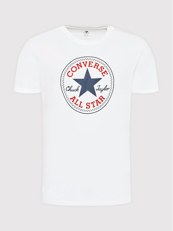 Converse Converse T-Shirt Unisex Core Chuck Patch 10024064-A01 Biały Regular Fit