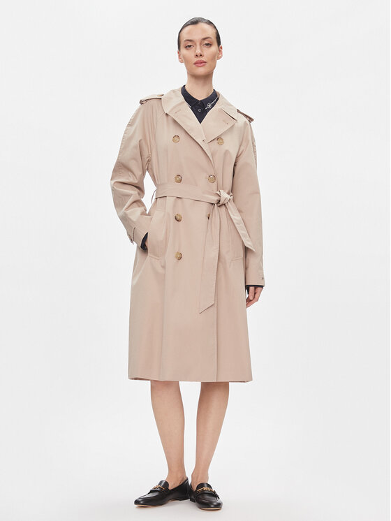 Tommy Hilfiger Tommy Hilfiger Тренч Cotton Classic Trench WW0WW40482 Бежов Regular Fit