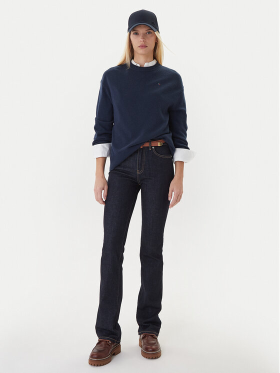 Tommy Hilfiger Tommy Hilfiger Sveter WW0WW46438 Tmavomodrá Regular Fit