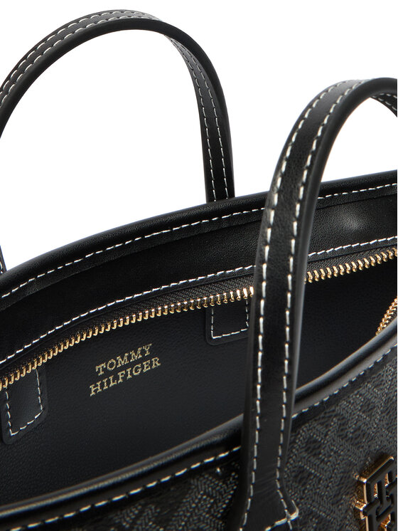 Tommy Hilfiger Tommy Hilfiger Handtasche Monoplay Le Nano Tote AW0AW17717 Schwarz