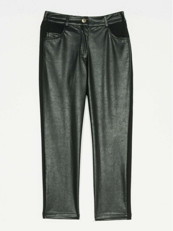 TWINSET TWINSET Spodnie materiałowe 231GJ2033 Czarny Slim Fit