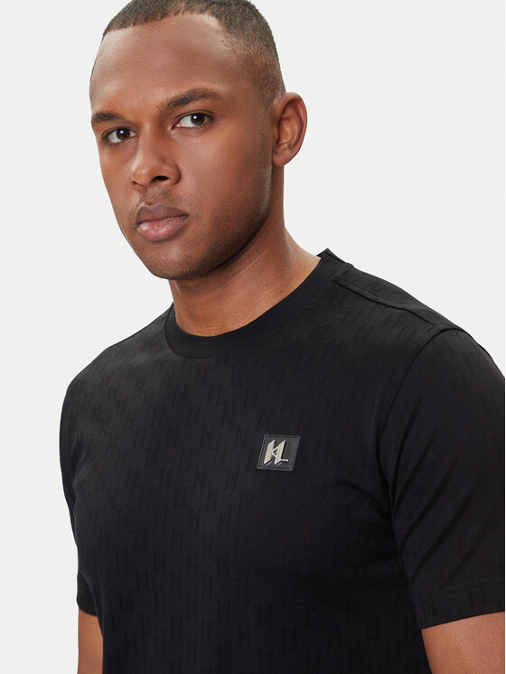 KARL LAGERFELD KARL LAGERFELD T-krekls 755004 554201 Melns Regular Fit