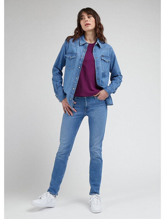 Lee Lee Jeansy ELLY Niebieski Skinny Fit