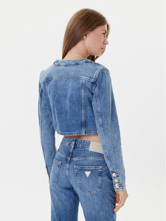 Guess Guess Kurtka jeansowa W5YN53 D5QP2 Niebieski Regular Fit
