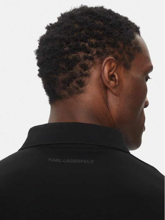 KARL LAGERFELD KARL LAGERFELD Pólóing 745750 500221 Fekete Regular Fit
